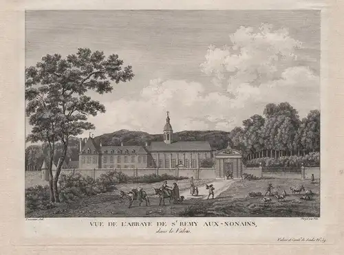 Vue de l'Abbaye de St. Remy aux-Nonains, dans le Valois. - Villers-Cotterets Abbaye Saint-Remy Aisne Hauts-de-