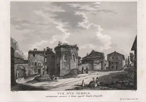 Vue d'un Temple, anciennement consacré a Diane appelé Temple d'Aiguille - Le Puy-en-Velay Chapelle Saint-Clair