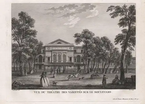 Vue du Theatre des Varietés sur le Boulevard - Paris Boulevard du Temple Theatre des Varietes-Amusantes Ansich