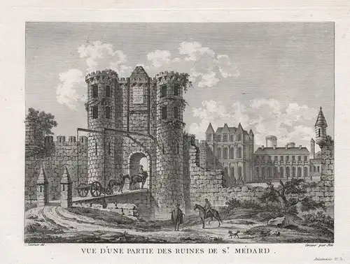Vue d'une partie des Ruines de St. Medard - Soissons Abbaye Saint-Medard ruines Ansicht view vue