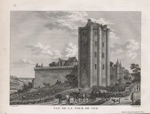Vue de la Tour de Vez - Vez chateau Donjon Oise Hauts-de-France Ansicht view vue
