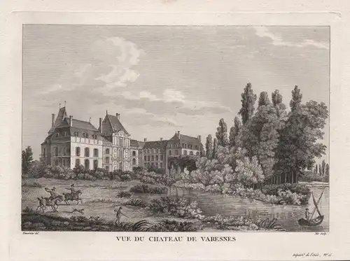 Vue du Chateau de Varesnes. - Varesnes chateau Oise Hauts-de-France Ansicht view vue