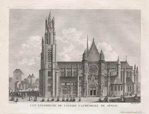 Vue exterieure de l'eglise cathedrale de Senlis - Senlis Cathedrale Oise Hauts-de-France Ansicht view vue