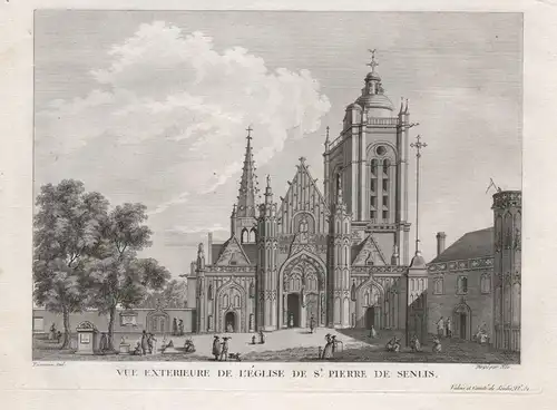 Vue exterieure de l'eglise de St. Pierre de Senlis - Senlis Cathedrale Oise Hauts-de-France Ansicht view vue