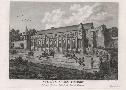 Vue d'un Ancien Tournois Bati par Jacques batard du Duc de Vendôme - Soissons Palais Royal Abbaye Saint-Medard