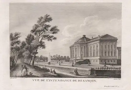Vue de l'Intendance de Besancon. - Besancon Prefecture du Doubs Bourgogne Ansicht view vue