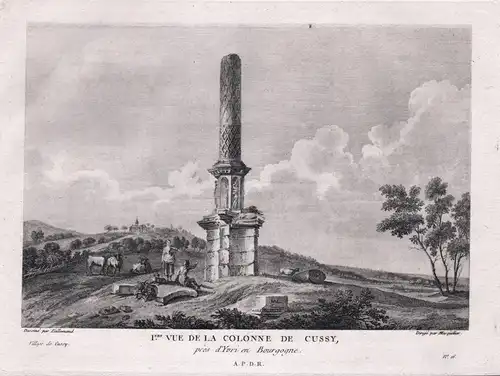 Iere Vue de la Colonne de Cussy, pres d'Yuri en Bourgogne - Cussy-la-Colonne Arnay-le-Duc Cote-d'Or Bourgogne