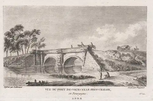 Vue du Pont de Courcelle prés Chalon, en Bourgogne. - Chalon-sur-Saone pont Courcelle Saone-et-Loire Bourgogne