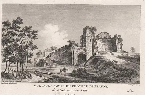 Vue d'une partie du Chateau de Beaune, dans l'interieur de la Ville - Beaune chateau Cote-d'Or Bourgogne Ansic