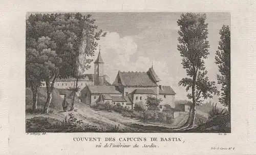 Couvent des Capucins de Bastia, vu de l'interieur du Jardin - Bastia Corse Corsica Couvent St. Antoine Ansicht