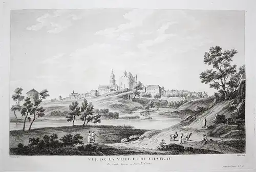 Vue de la Ville et du Chateau de Saint Amour en Franche Comte - Saint-Amour Lons-le-Saunier Jura Bourgogne Ans