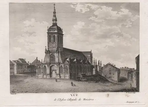 Vue de l'Eglise Collegiale de Maizieres. - Charleville-Meziers Basilique Notre-Dame Ardennes Ansicht view vue