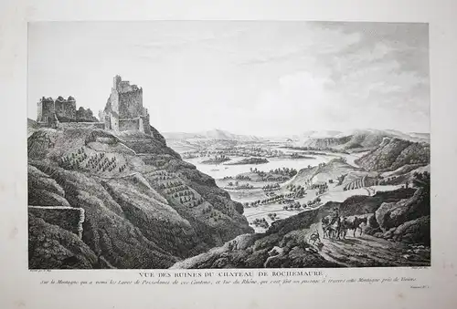 Vue des Ruines du Chateau de Rochemaure. - Chateau de Rochemaure Ardeche Auvergne Ansicht view vue
