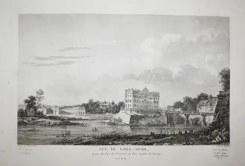 Vue de l'Isle-Adam, prise du bas des Terrasses du Parc, en face du Chateau - L'Isle-Adam Pontoise Val-d'Oise A