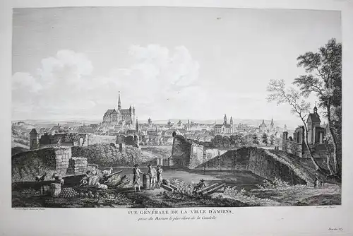 Vue Generale de la Ville d'Amiens, prise du Bastion le plus eleve de la Citadelle. - Amiens Somme Hauts-de-Fra