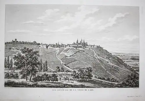 Vue Generale de la Ville de Laon. - Laon Aisne Hauts-de-France Ansicht view vue