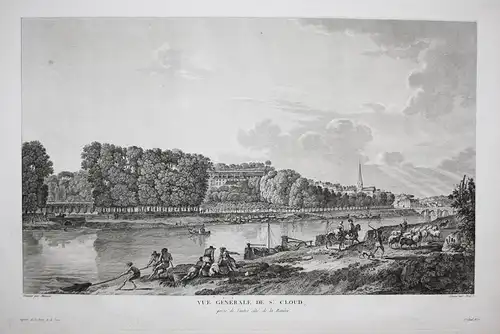 Vue Generale de St. Cloud, prise de l'autre coté de la Riviere - Saint-Cloud Hauts-de-Seine Ansicht view vue