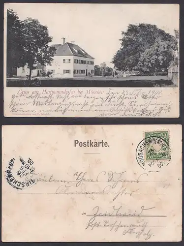 Gruss aus Hartmannshofen bei München. - Hartmannshofer Park München Postkarte Ansichtskarte AK