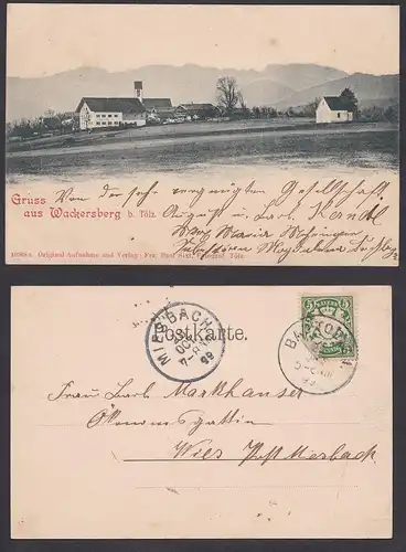 Gruss aus Wackersberg b. Tölz. - Wackersberg Bad Tölz-Wolfratshausen Postkarte Ansichtskarte AK
