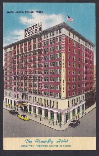 Hotel Essex, Boston, Mass. The Friendly Hotel - postal card Postkarte Ansichtskarte AK
