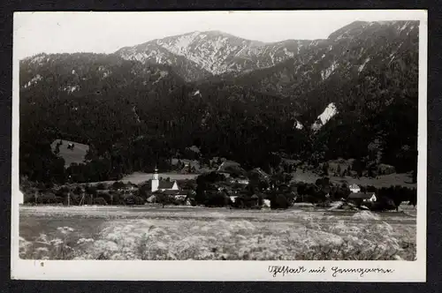 Ohlstadt mit Heimgarten - Oberbayern Garmisch-Partenkirchen Postkarte Ansichtskarte Foto Photo