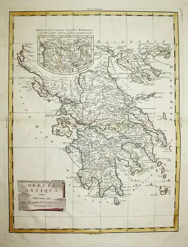 Graecia Antiqua.  - Greece Griechenland Greek antiqua Antiquity Karte map