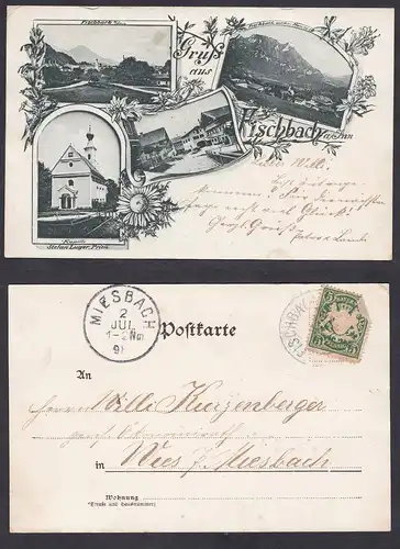 Gruss aus Fischbach a/Inn - Fischbach am Inn Flintsbach am Inn Bayern Postkarte Ansichtskarte AK