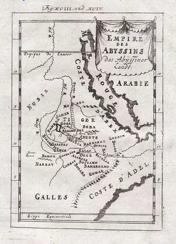 Empire des Abyssins - Ethiopian Empire Abyssinia Red Sea Africa map Karte