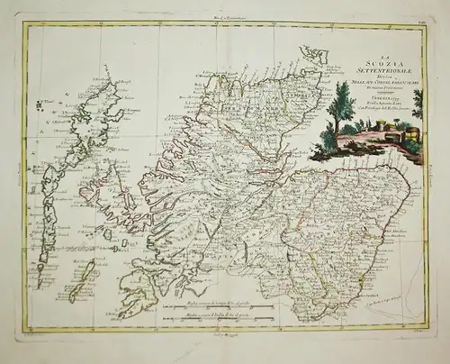 La Scozia Settentrionale Divisa nelle sue contee particolari. Di Nuova Projezione. - Scotland Schottland Shetl