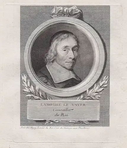 Lamothe le Vayer Conseiller du Roi - Francois de la Mothe le Vayer (1588-1672) philosopher Antiquar writer Sch