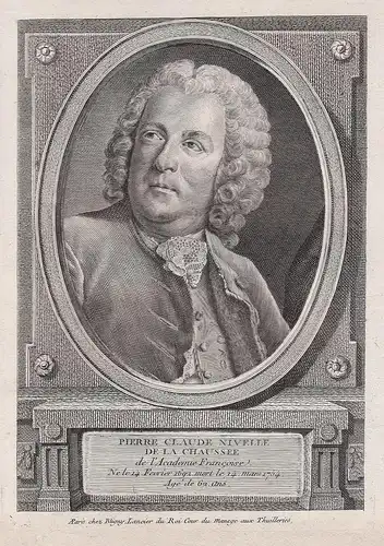 Pierre Claude Nivelle de la Chaussee de l'Academie Francoise - Pierre-Claude Nivelle de la Chaussée (1692-1754