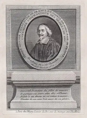 Pierre Seguier Chancelier de France... - Pierre Seguier (1588-1672) Duke of Villemor statesman Portrait