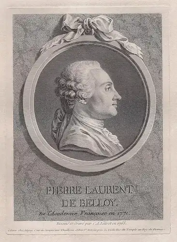Pierre Laurent de Belloy, de l'Academie Francoise en 1771 - Pierre Laurent de Belloy (1727-1775) dramatist Dra