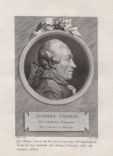 Antoine Thomas - Antoine Leonard Thomas (1732-1785) Dichter poet poete Portrait