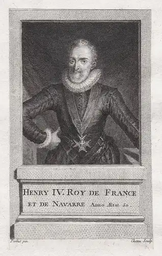 Henry IV. Roy de France. - Henri IV de France (1553-1610) Heinrich roi King König Frankreich Portrait