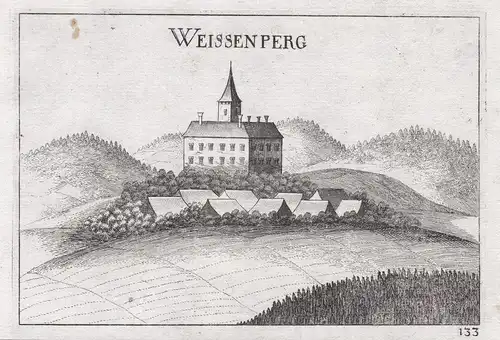 Weissenperg - Weißenberg Münichreith-Laimbach Kupferstich antique print