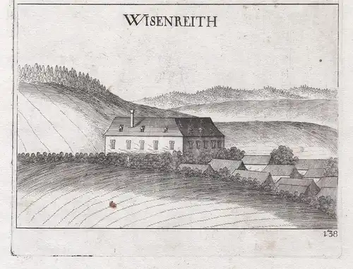 Wisenreith - Wiesenreith Waldhausen Ansicht Österreich Kupferstich antique print
