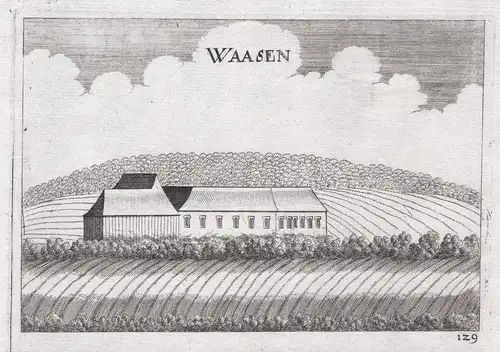 Waasen - Waasen Ansicht Niederösterreich Kupferstich antique print