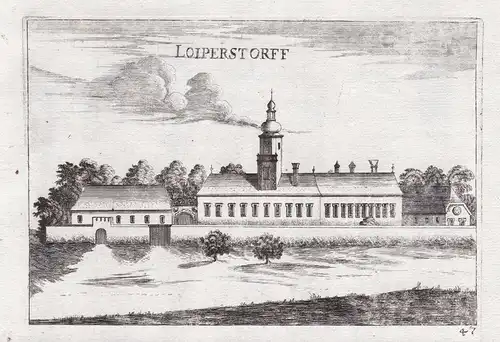 Loiperstorff - Loibersdorf Gars am Kamp Horn Kupferstich antique print