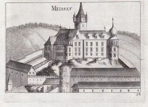 Meissau - Burg Maissau Hollabrunn Niederösterreich Kupferstich antique print