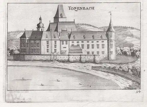 Tozenbach - Schloss Totzenbach Kirchstetten Ansicht Kupferstich antique print
