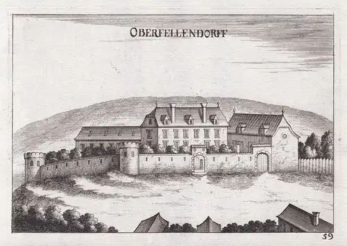 Oberfellendorff - Oberfellabrunn Hollabrunn Kupferstich antique print