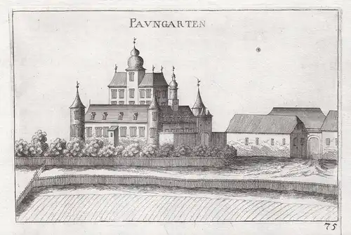 Paungarten - Schloss Baumgarten Ollersbach Neulengbach Kupferstich antique print