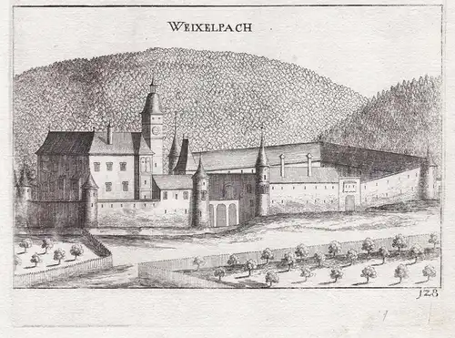 Weixelpach - Grossweichselbach St. Leonhard am Forst Kupferstich antique print
