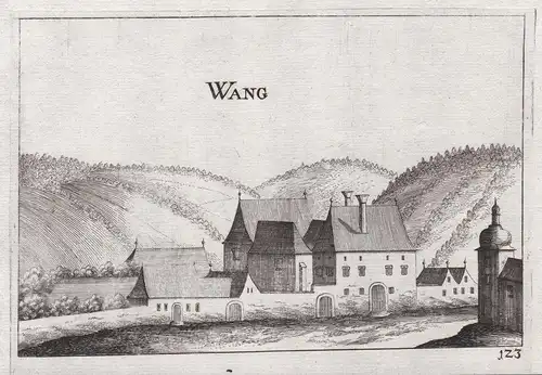Wang - Wang Scheibbs Schloss Ansicht Kupferstich antique print