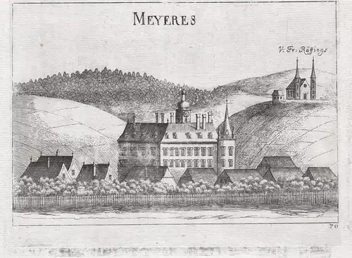 Meyeres - Meires Ansicht Windigsteig Österreich Kupferstich antique print