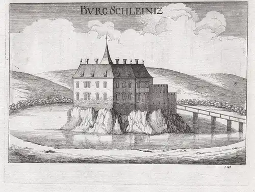 Burg Schleiniz - Schloss Burgschleinitz Horn Ansicht Kupferstich antique print