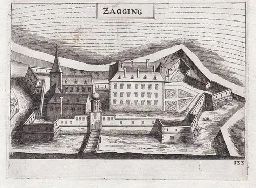 Zägging - Zagging Obritzberg Rust Herzogenburg Kupferstich antique print