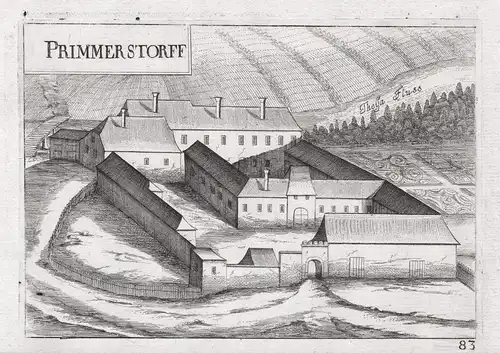 Primmerstorff - Schloss Primmersdorf Raabs an der Thaya Kupferstich antique print