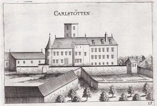 Carlstötten - Karlstetten Sankt Pölten-Land Kupferstich antique print